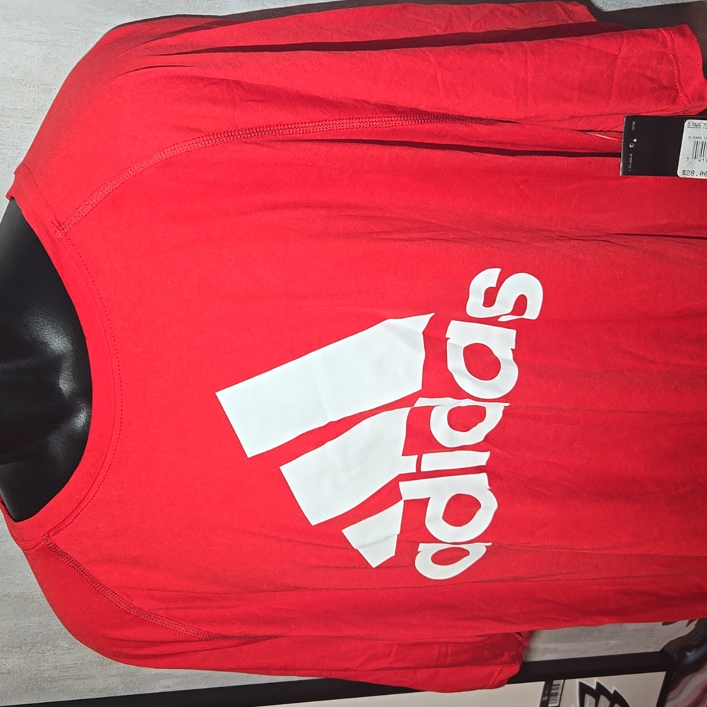 2XL Adidas Men's Bold Red Tee - Picture 4 of 6